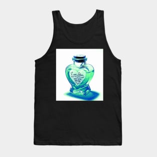 Alchemy Love elixir potion - phthalo blue and teal heart bottle Tank Top